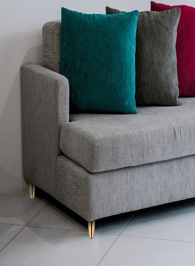 LAPO مجموعة لابو من 4 قطع من أرجل الكنب المصنوعة من الفولاذ المقاوم للصدأ شديدة التحمل مقاس 4 بوصات لتثبيت الأثاث | أرجل كنب معدنية | أرجل كنب مخروطية الشكل (طلاء ذهبي) عبوة من 4 قطع - Image 5